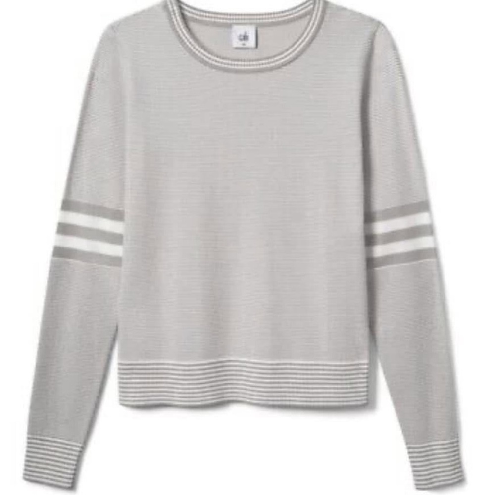Cabi Charlie Pullover Gray Sweater small